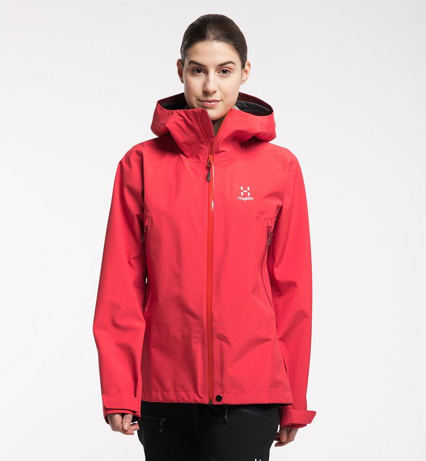 Haglöfs Roc GTX Ski Jacket Red For Womens JXTZA1376 Australia